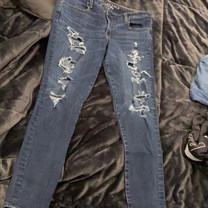 American eagle ripped jeggings size 14